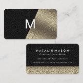 モノグラムラックス金ゴールド旋回 名刺 (正面/裏面)