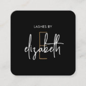 モノグラムラッシュエステティシャン美しい スクエア名刺 (正面)