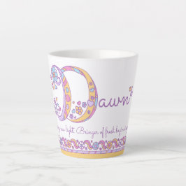 モノグラムラテMugを意味するDの曙文字 カフェラテマグ