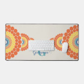 モノグラムラディアントエーゲ夏装飾曼荼羅 デスクマット (キーボード&マウス)