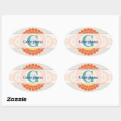 モノグラムラディアントエーゲ夏装飾曼荼羅 楕円形シール (シート)