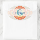 モノグラムラディアントエーゲ夏装飾曼荼羅 楕円形シール (バッグ)