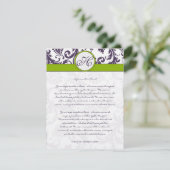 モノグラムラピスパープルダマスク情報カード エンクロージャーカード (スタンド正面)