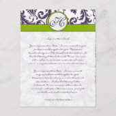 モノグラムラピスパープルダマスク情報カード エンクロージャーカード (正面)