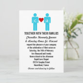 モノグラムラブカップル結婚式招待状 招待状 (スタンド正面)