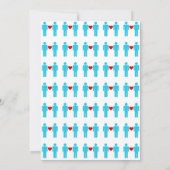 モノグラムラブカップル結婚式招待状 招待状 (裏面)