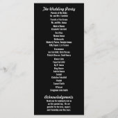 モノグラムラブカップル結婚式 プログラム (裏面)