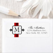 モノグラムラベルレッド白黒 ラベル (インサイチュ)