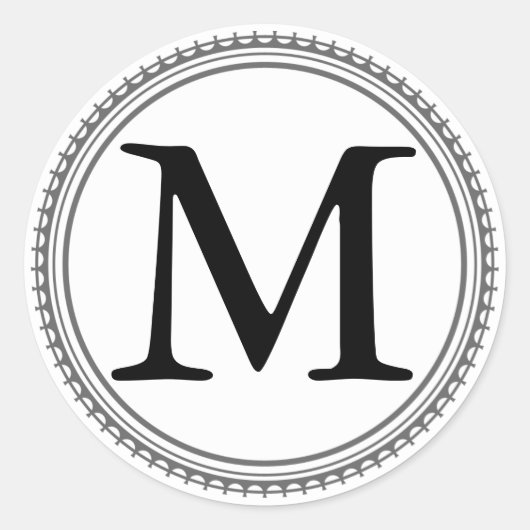 モノグラムラベル ラウンドシール (正面)