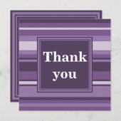 モノグラムラベンダストライプー サンキューカード (正面/裏面)