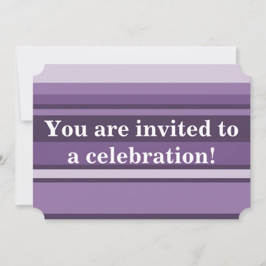 モノグラムラベンダストライプー 招待状 (正面)