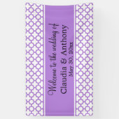 モノグラムラベンダークローバーパタ結婚ーン 横断幕 (縦)