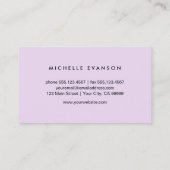 モノグラムラベンダーブラックフローラリース 名刺 (裏面)