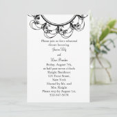 モノグラムリハーサルディナー招待状(白) 招待状 (スタンド正面)