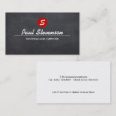 モノグラムリペアマンとカーペンターブラックシャルボード 名刺 (正面/裏面)