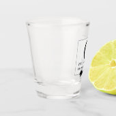 モノグラムリングや輪ベアラ白黒ボウタイグロムスマン ショットグラス (左)