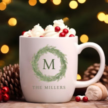 モノグラムリースのミニマリスト クリスマス
