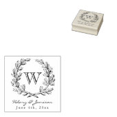モノグラムリースウェディングスタンプ ラバースタンプ (押印)