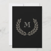 モノグラムリースクラシックカレッジ卒業 招待状 (裏面)