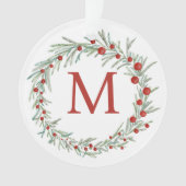 モノグラムリースクリスマスオーナメント オーナメント (正面)