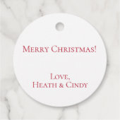 モノグラムリースクリスマスギフトラベル名門私立校風の、ギフトTa フェイバータグ (裏面)