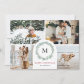 モノグラムリーステンプレートクリスマスカード シーズンカード (正面)