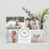 モノグラムリーステンプレートクリスマスカード シーズンカード (スタンド正面)