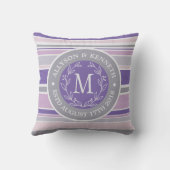 モノグラムリーストレンディーパストライプープルリーフローレル クッション (裏面)