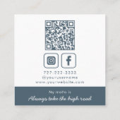 モノグラムリースニュートラル石板グレイ スクエア名刺 (裏面)