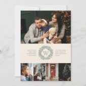 モノグラムリースニューホームホリデーフォトカード シーズンカード (正面)