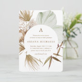 モノグラムリースワンフォト卒業パーティー 招待状 (スタンド正面)