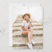 モノグラムリースワンフォト卒業パーティー 招待状 (裏面)