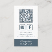 モノグラムリース中性石板垂直 名刺 (裏面)