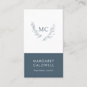 モノグラムリース中性石板垂直 名刺 (正面)