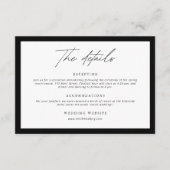 モノグラムリース白黒結婚詳細 エンクロージャーカード (正面)