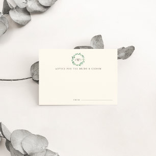 モノグラムリース結婚のアドバイスカード  フォレスト アドバイスカード