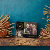 モノグラムリース編集可能カラーカスタムフォトフレーム フォトプラーク (側面)