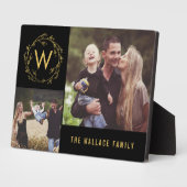 モノグラムリース編集可能カラーカスタムフォトフレーム フォトプラーク (側面)