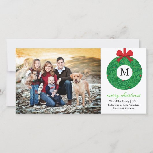 モノグラムリース シーズンカード (正面)