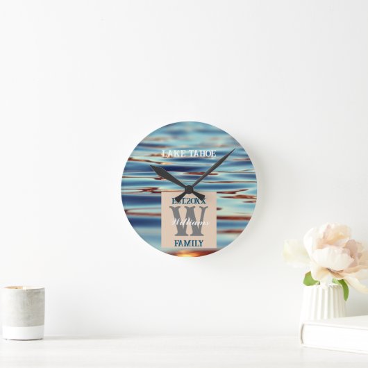 モノグラムレイクウォーターファミリー ラウンド壁時計 (ホーム)