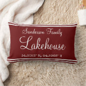 モノグラムレイクハウスファミリー名マップ座標 ランバークッション (ブランケット)
