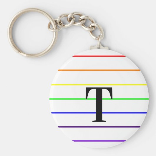 モノグラムレインボーカラーストライプ キーホルダー (正面)