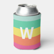 モノグラムレインボーシャーベットカラーブロッパーソナライズされたク