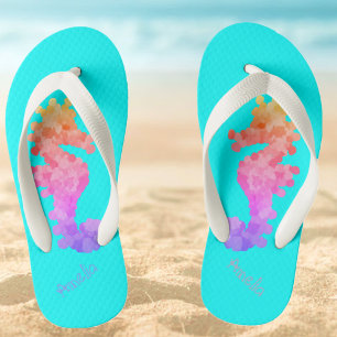 モノグラムレインボーシーホースキッドビーチサンダル キッズビーチサンダル