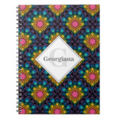 モノグラムレインボーフローラ噴水アールデコホタテ ノートブック (正面)