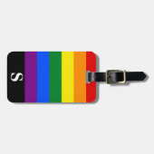 モノグラムレインボーレズビアンゲイバイセクシュアルトランスジェンダー ラゲッジタグ (正面横)