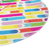 モノグラムレインボー対角線模様ポップ・アートの絵 カッティングボード (角)