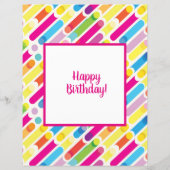 モノグラムレインボー斜め線パターンアーポップ・アートのト (裏面)