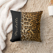 モノグラムレオパードスタイル装飾用クッション クッション (ブランケット)