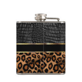モノグラムレザーとヒョウ柄 フラスク (裏面)
